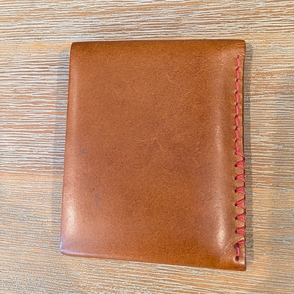 Open Sea Leather Topsider Wallet - Whisky And Red Leather - Picture 2 of 5